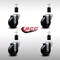 Service Caster 3.5'' SS Soft Rubber Wheel Swivel 1-1/2'' Expanding Stem Caster Set, 4PK SCC-SSEX20S3514-SRS-112-4 - alternate 4